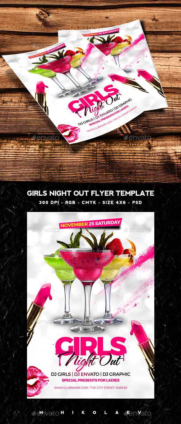 Girls Night Out Flyer - Clubs & Parties Events