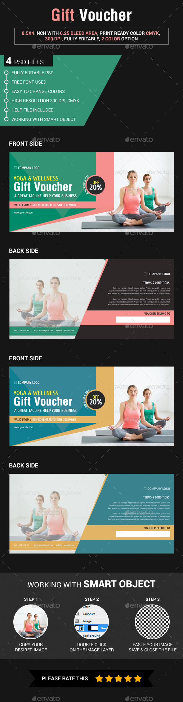 Yoga Gift Voucher - Loyalty Cards Cards & Invites