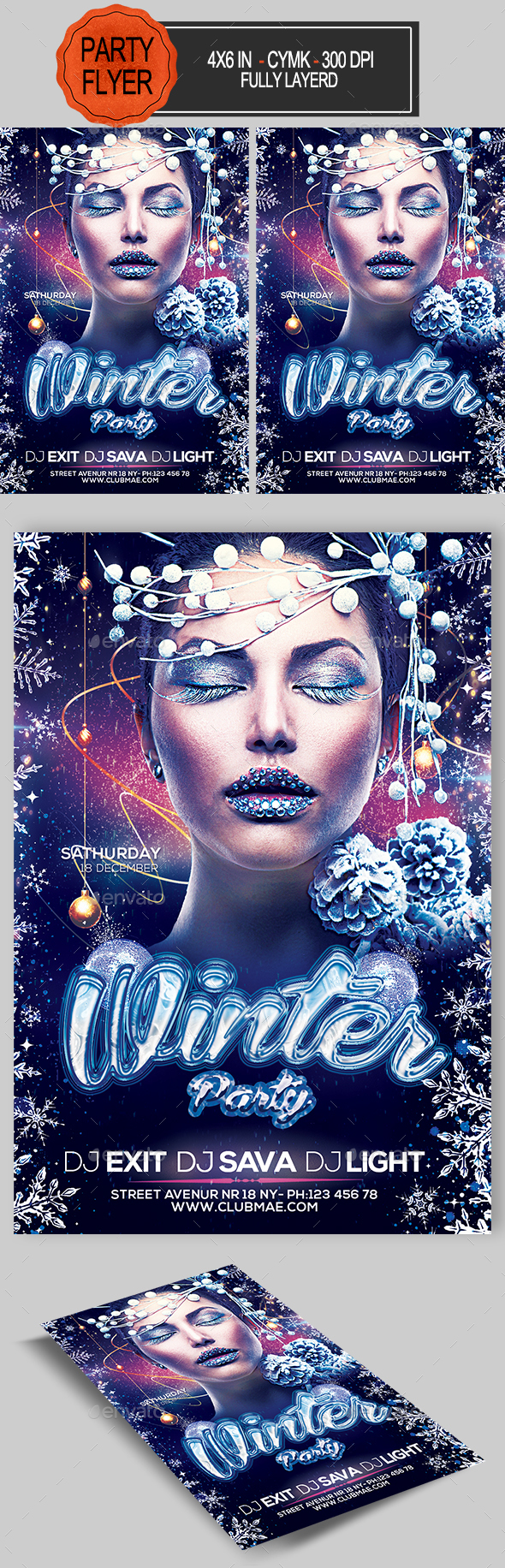 Winter Party Flyer - Clubs & Parties Events