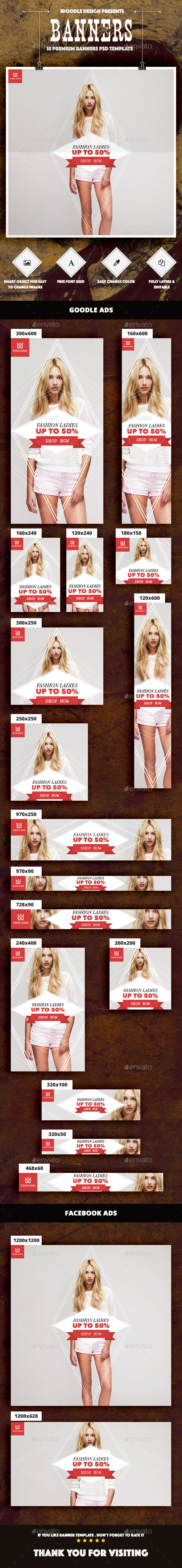 Fashion Banners Ad - Banners & Ads Web Elements