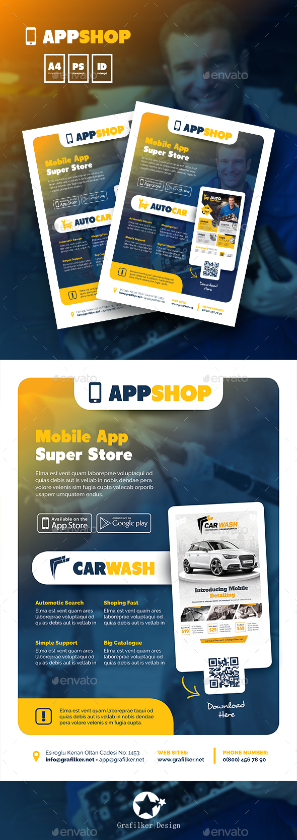 Mobile App Flyer Templates - Corporate Flyers