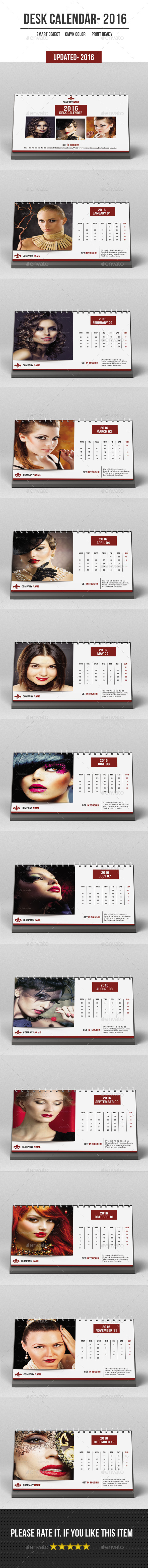 Desk Calender For 2016 - Calendars Stationery