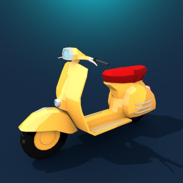 Vespa Low Poly - 3Docean 13486889