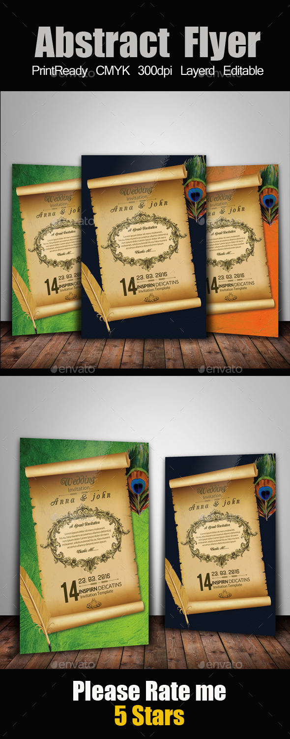 Vintage Wedding Invitation - Cards & Invites Print Templates