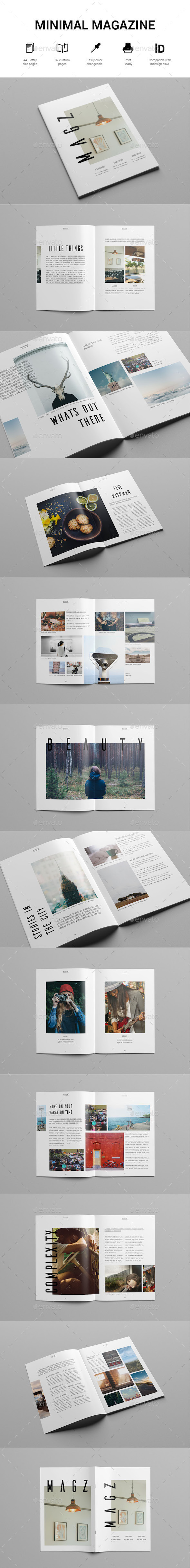 Minimal Lifestyle Magazine Template - Magazines Print Templates