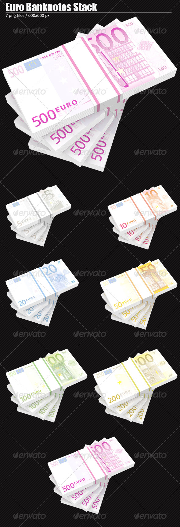 Euro Banknotes Stack