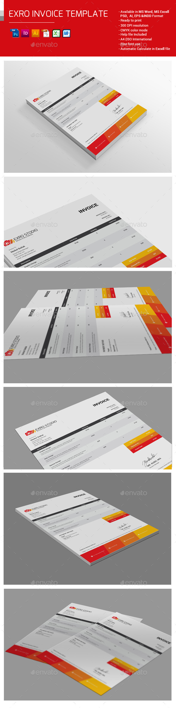 Exro Invoice Template - Proposals & Invoices Stationery