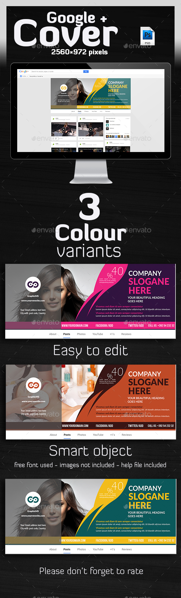 Hair & Beauty Salon Business Google Plus Cover - Miscellaneous Social Media