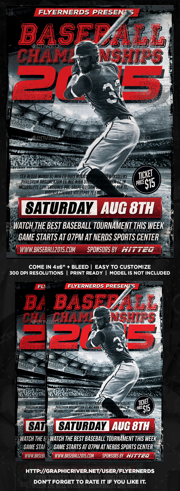 Baseball Championships 2015 Sports Flyer - Sports Events