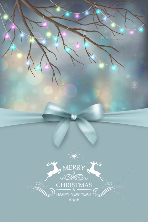 Vector Christmas And New Year Greeting Card - Christmas Seasons/Holidays