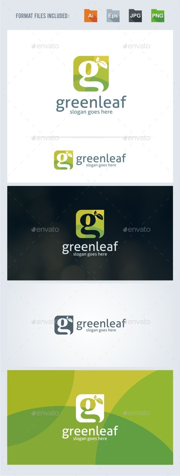 Green Leaf - G Letter Logo Template - Nature Logo Templates