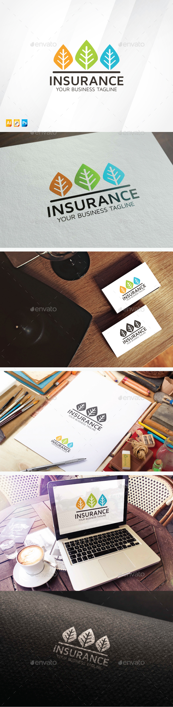 Tree Insurance - Nature Logo Templates