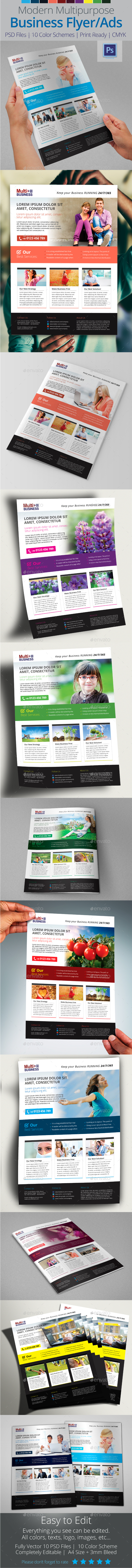 Modern Multipurpose Flyer/Ad Templates - Corporate Flyers