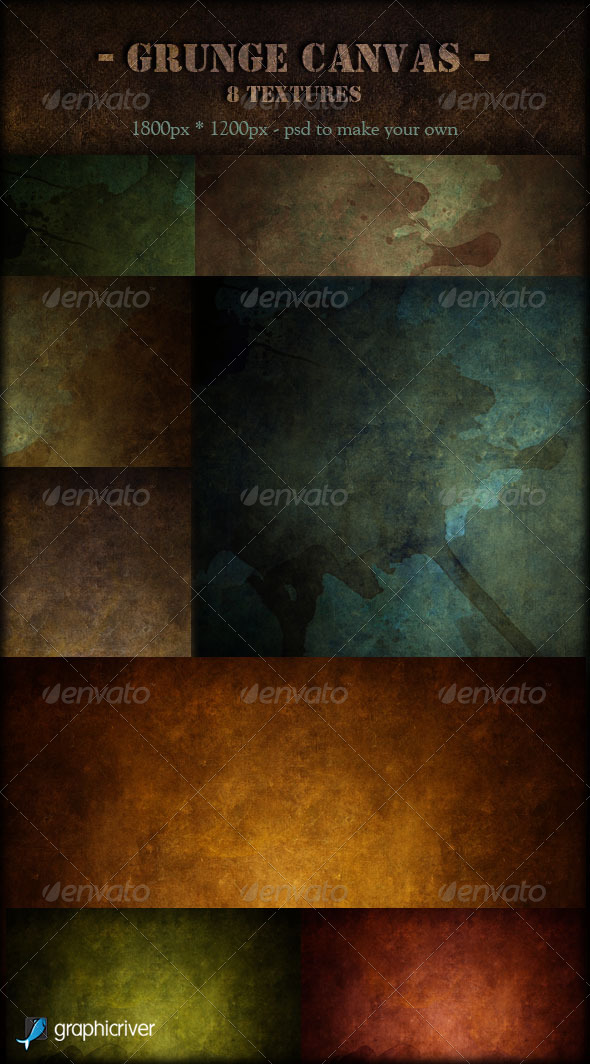 Grunge Canvas Textures - Industrial / Grunge Textures