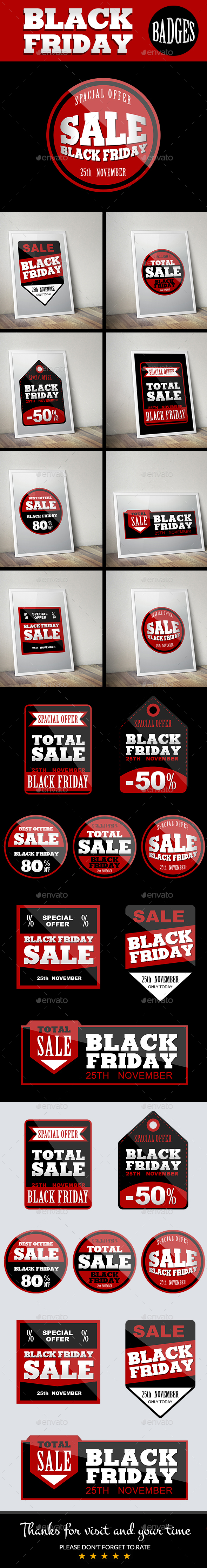 Black Friday Badges - Badges & Stickers Web Elements