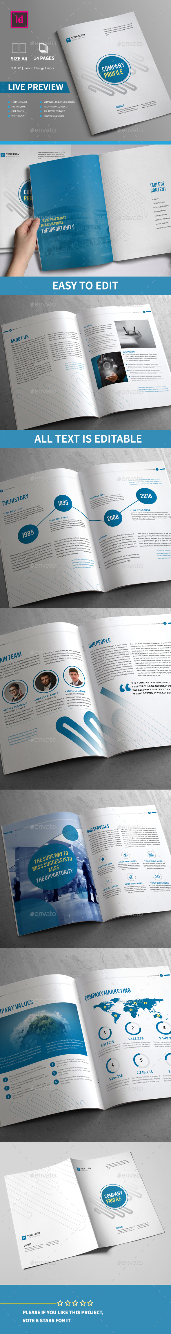 Company Profile Brochure 14 Pages A4 - Corporate Brochures