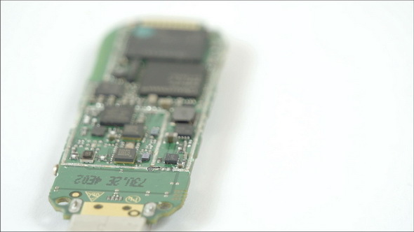 USB Stick Small Chipset in a Turn Around View