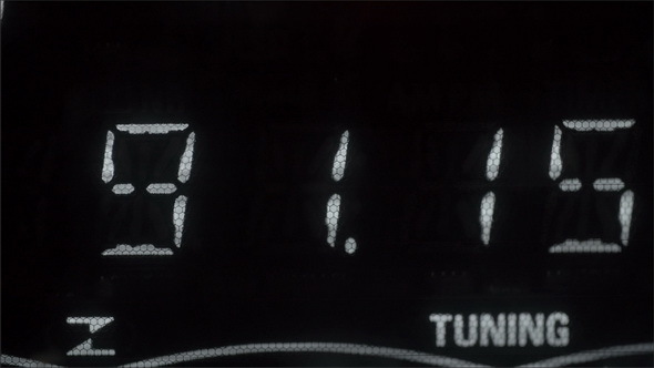 A White Number as Tuner on a Radio