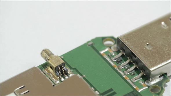 Top Edge of the USB Stick with Open Body