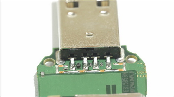 The Tip of the USB Stick Showing the USB Port  