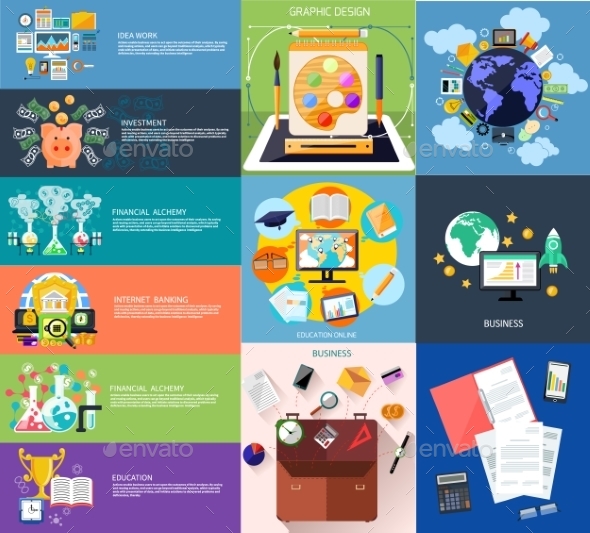 Set Of Business Banners - Concepts Business
