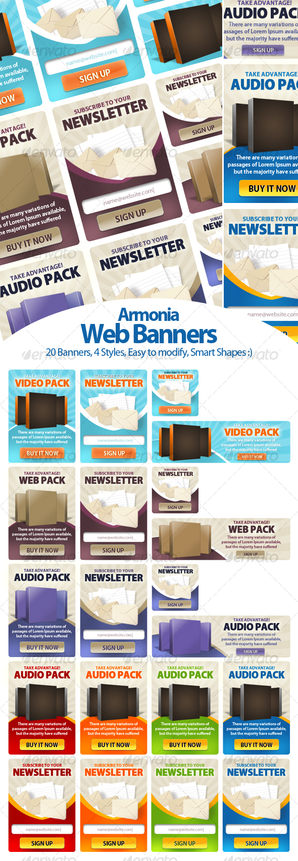 Armonia Web Banners - Web Elements