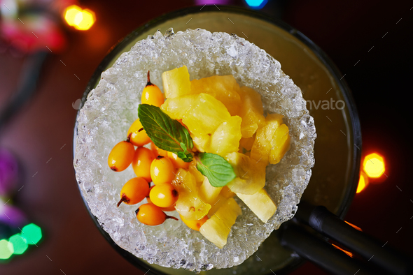 bright delicious mojito cocktail with the decor. - Stock Photo - Images