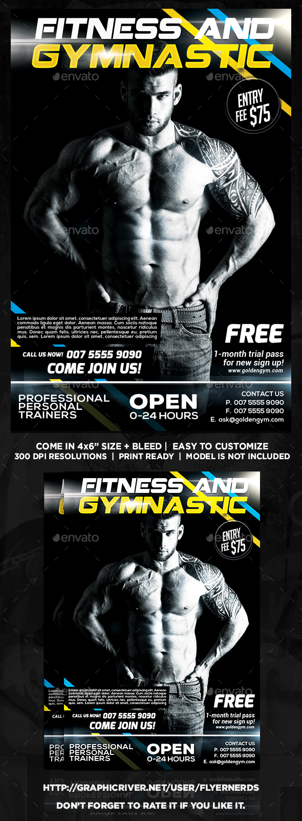 Fitness and Gymnastic Sports Flyer - Sports Events