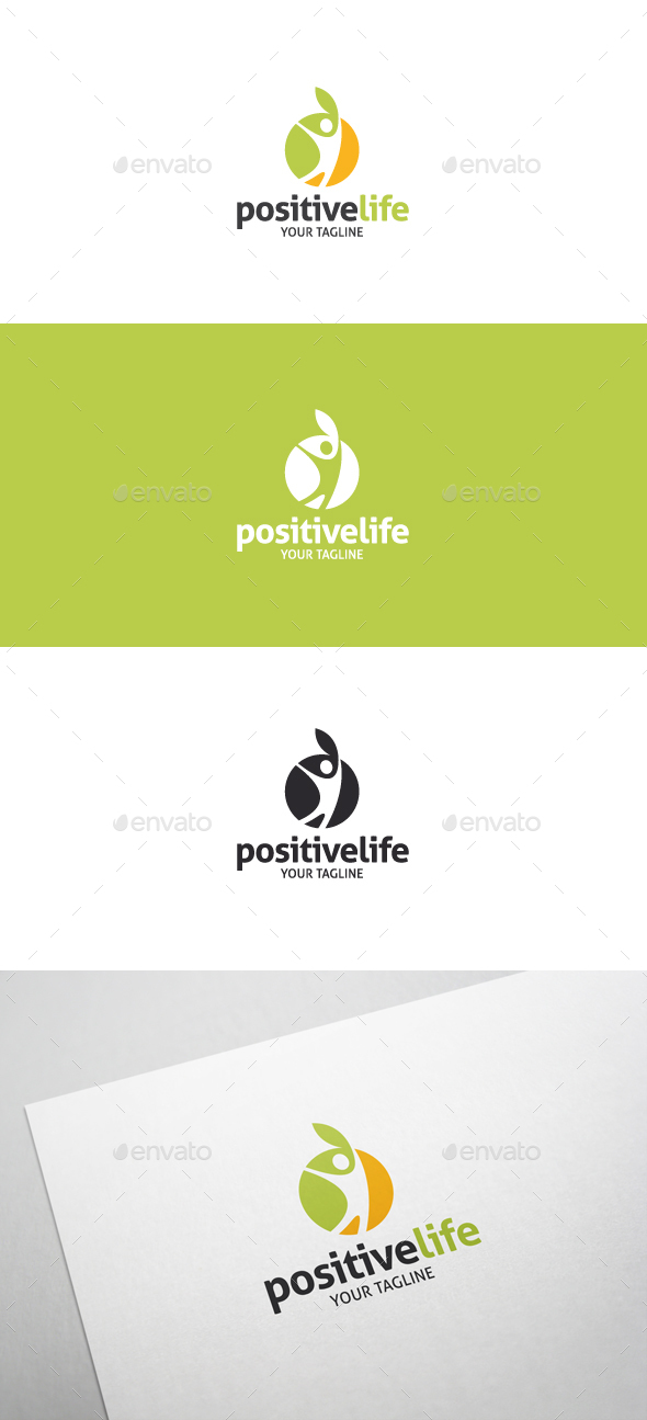 Positive Life - Healthy Life Style Logo - Humans Logo Templates