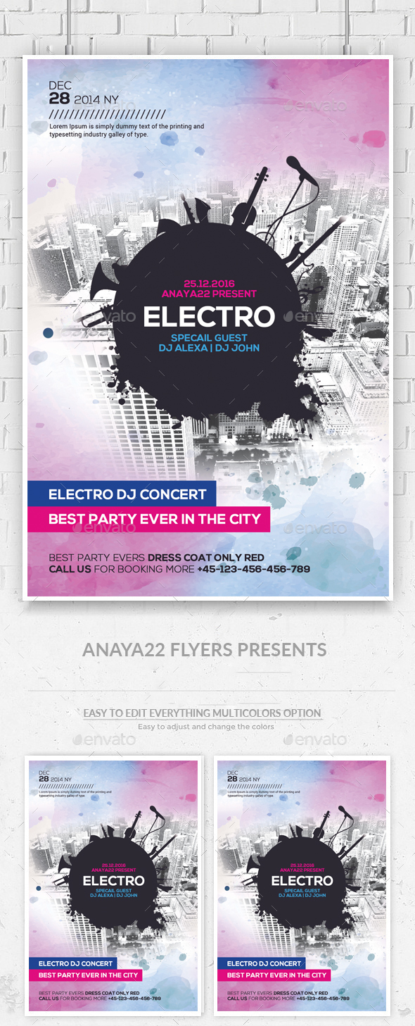Modern Electro City Flyer - Clubs & Parties Events