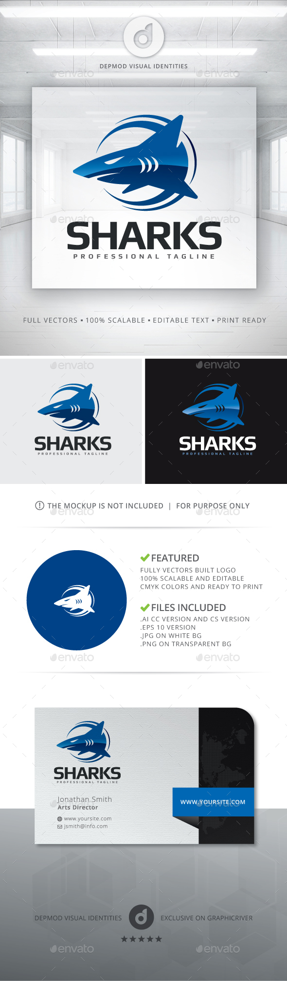 Sharks Logo - Animals Logo Templates