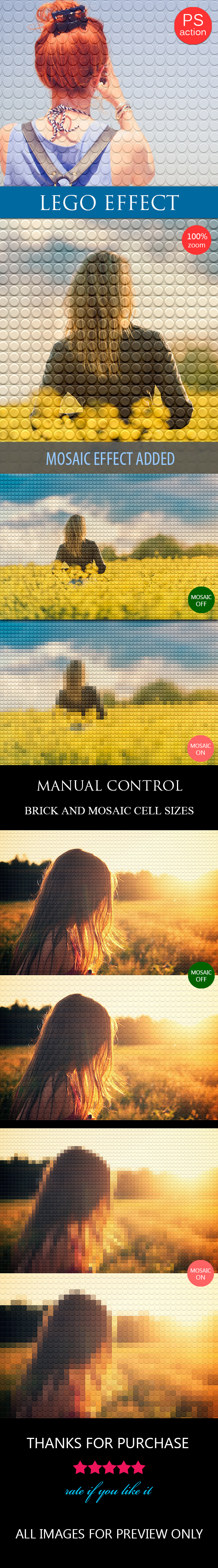 Lego Photo Effect Action - Photo Effects Actions