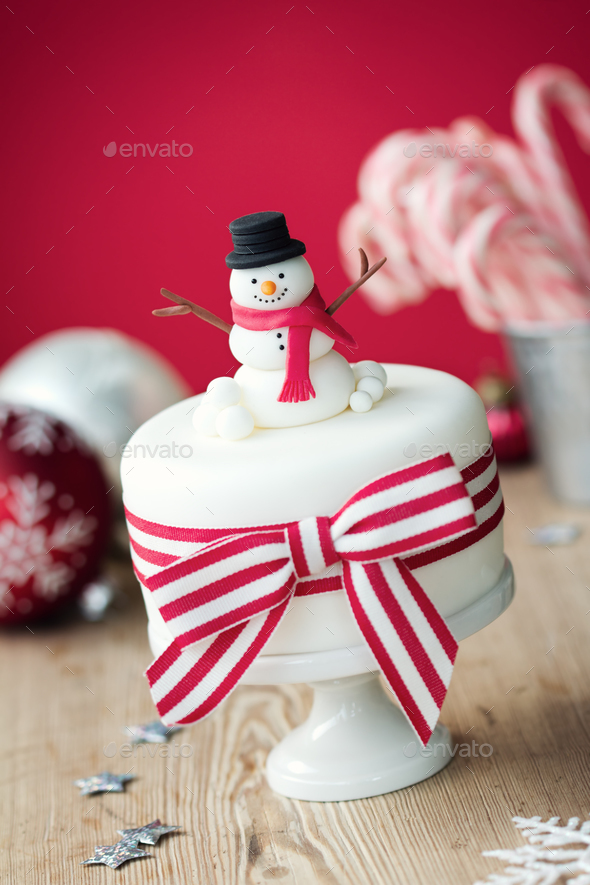 Christmas cake - Stock Photo - Images