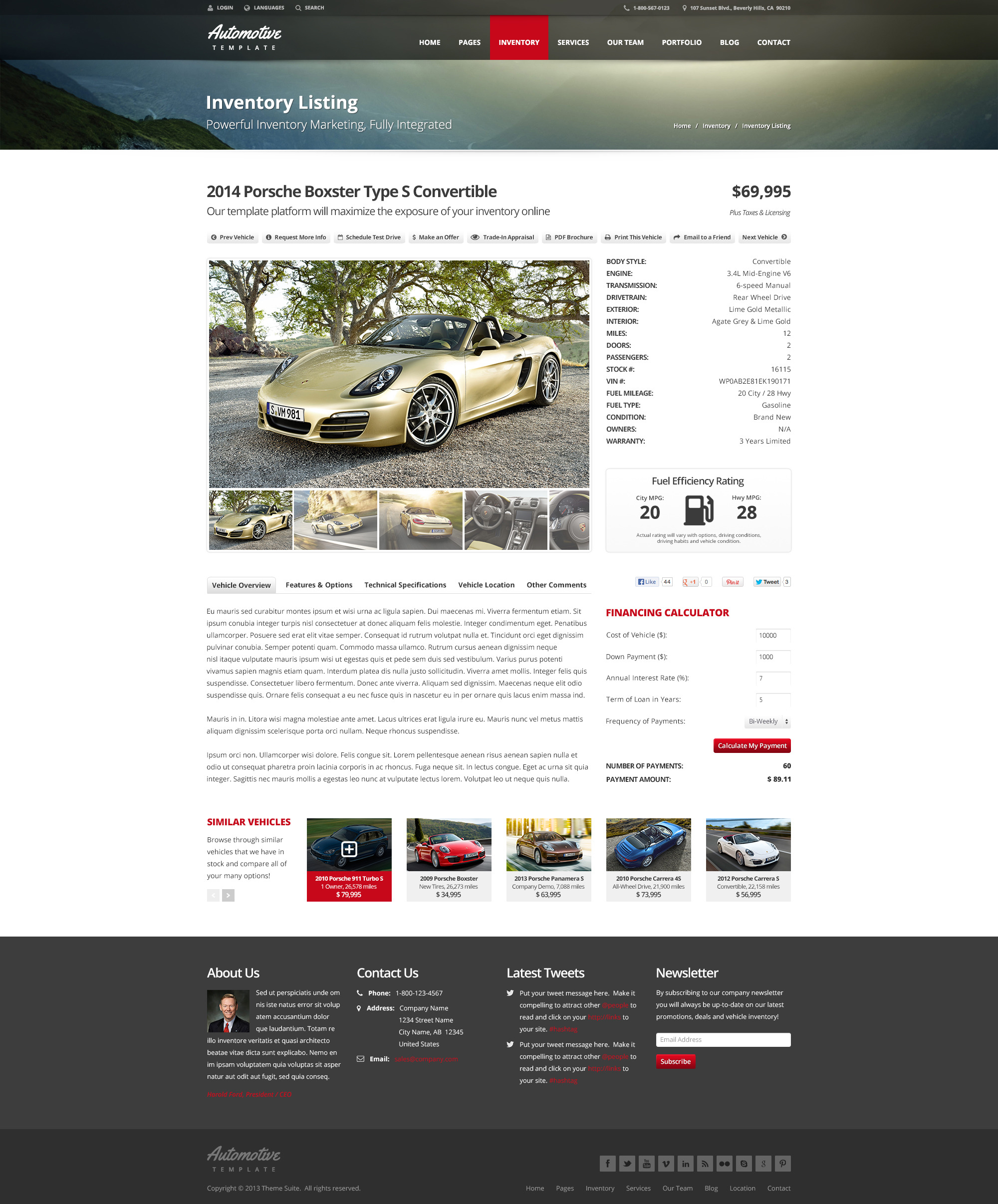 Automotive Website Templates Wordpress