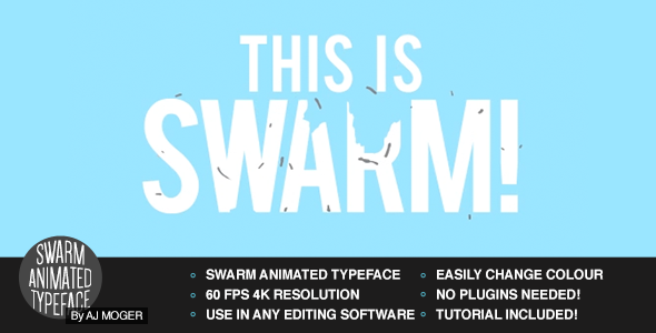 SWARM Animated Font - VideoHive 13511483