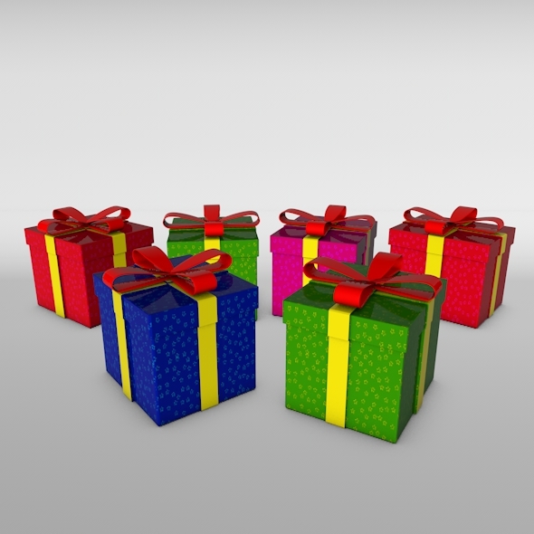 Gift Boxes Christmas - 3Docean 13512431