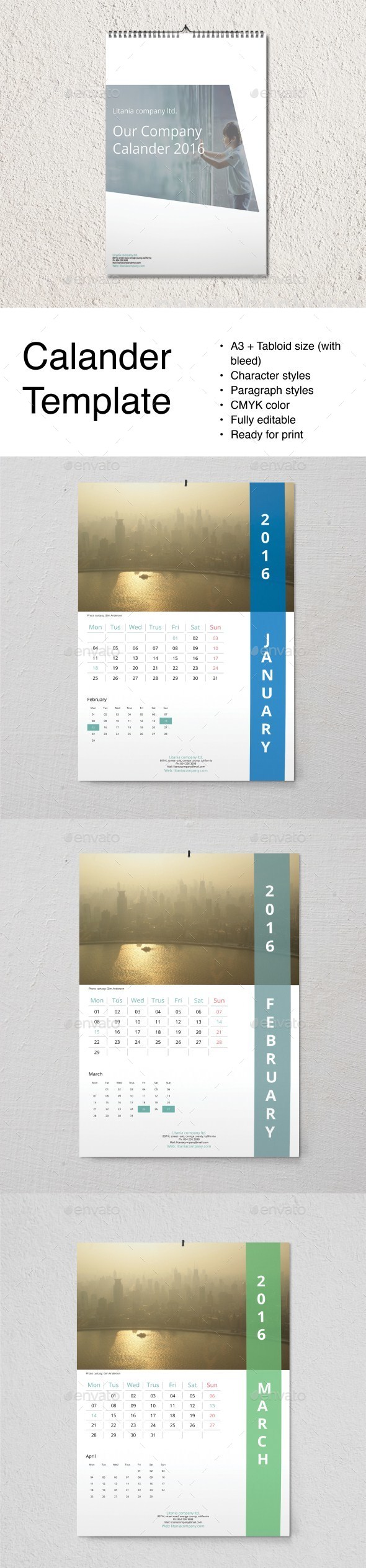 Calendar Template - Calendars Stationery