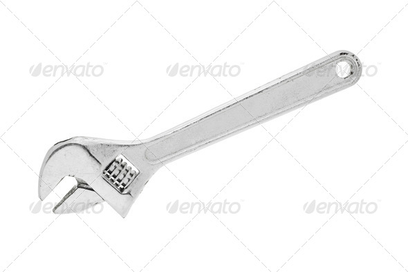 Adjustable wrench - Stock Photo - Images