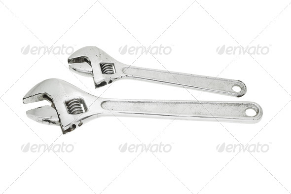 Adjustable wrenches - Stock Photo - Images
