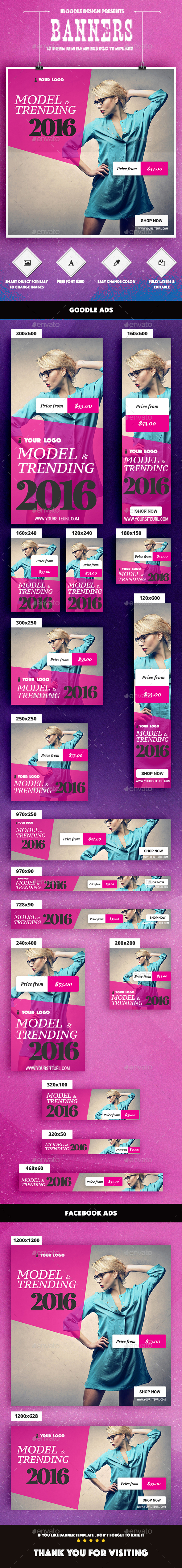 Fashion Banner Ads - Banners & Ads Web Elements