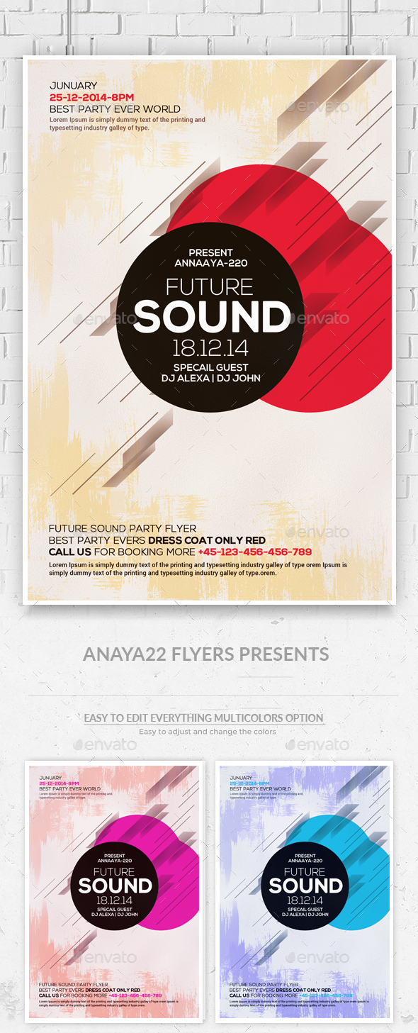 Minimal Abstract Flyer Templates - Clubs & Parties Events