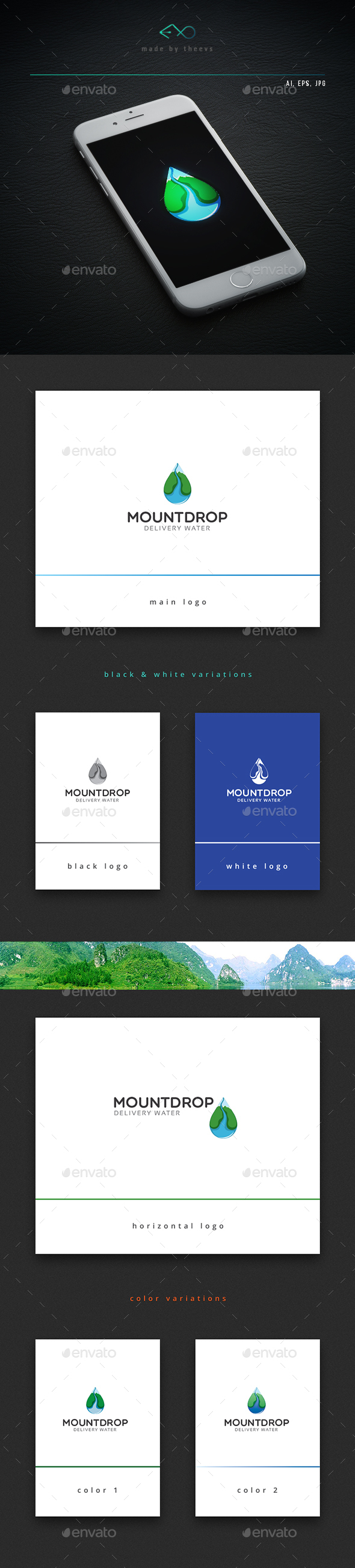 Mountdrop - Nature Logo Templates