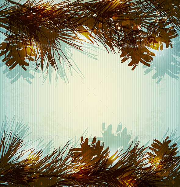 Pine Branches and Cones - Christmas Seasons/Holidays