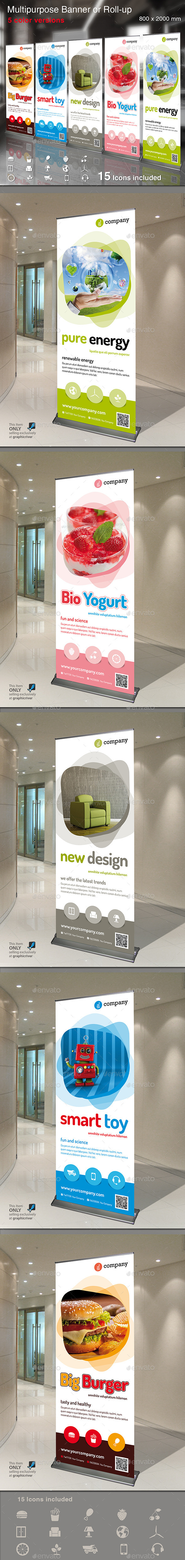 Multipurpose Banner or Rollup - Signage Print Templates