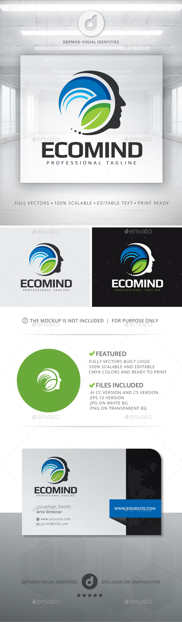 Eco Mind Logo - Humans Logo Templates