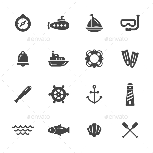 Nautical Icons - Objects Icons