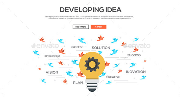 Flat Design Graphic Image Concept - Concepts Business