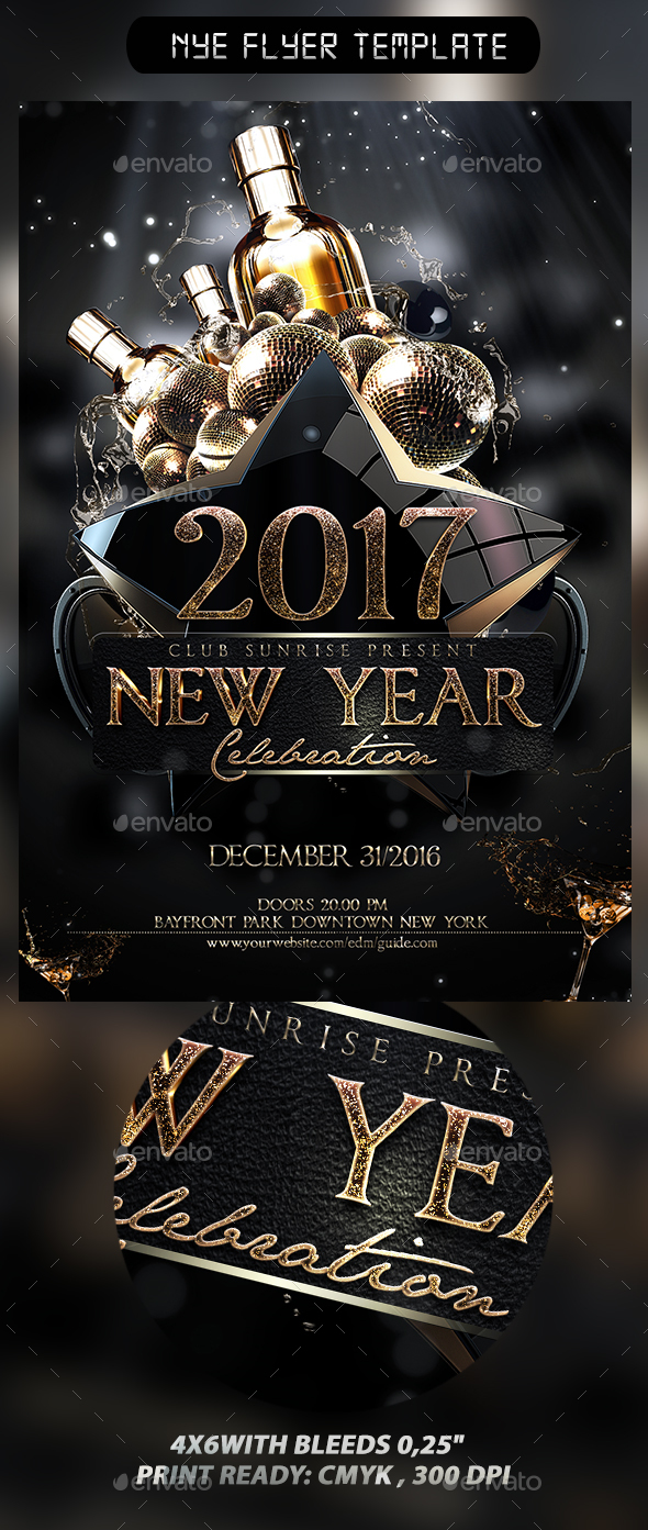 NYE Flyer Template - Events Flyers