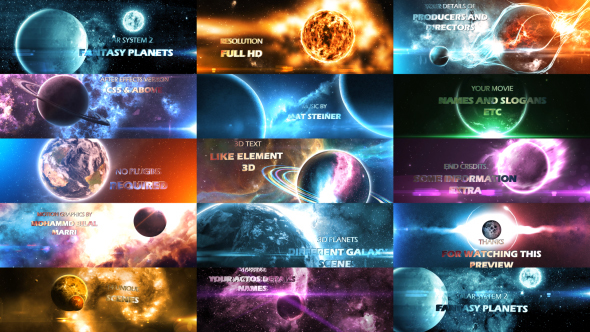 Solar System 2 ( Fantasy Planets ) 8K