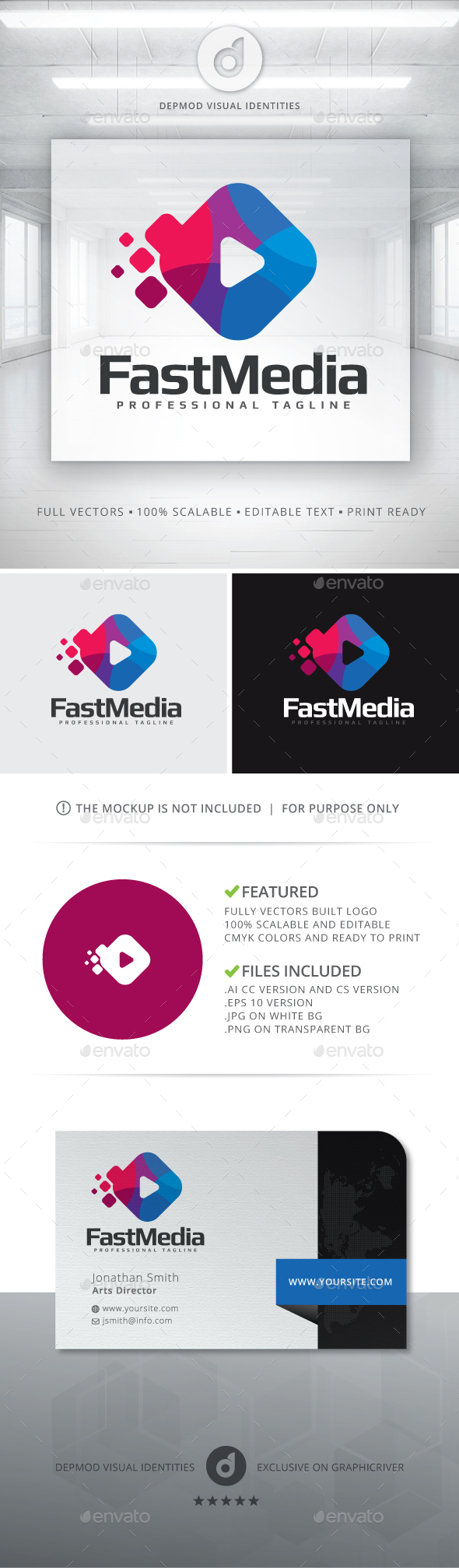 Fast Media Logo - Symbols Logo Templates